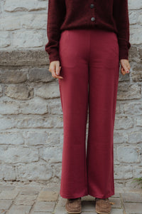 IHKATE WIDE PANTS bordeaux
