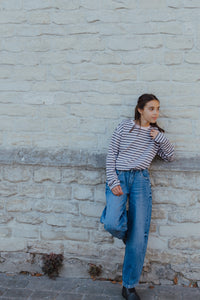 KOGNICCA  STRIPED TOP roze/grijs
