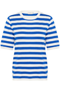 KALIZZA STRIPED KNIT wit/blauw