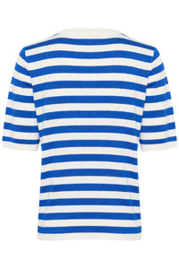 KALIZZA STRIPED KNIT wit/blauw