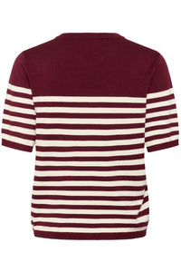 KALIZZA STRIPED KNIT bordeaux