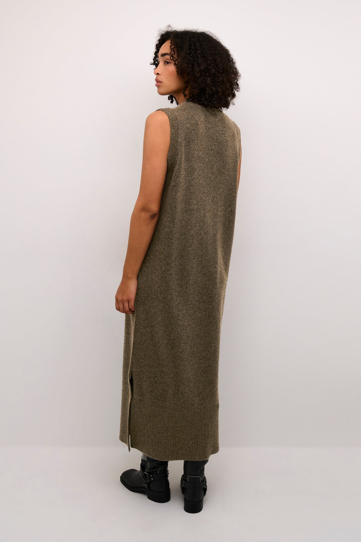 KASELMA KNIT DRESS bruin