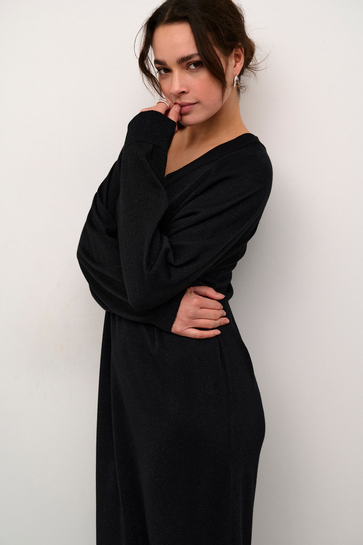 KAREGINA KNIT DRESS zwart