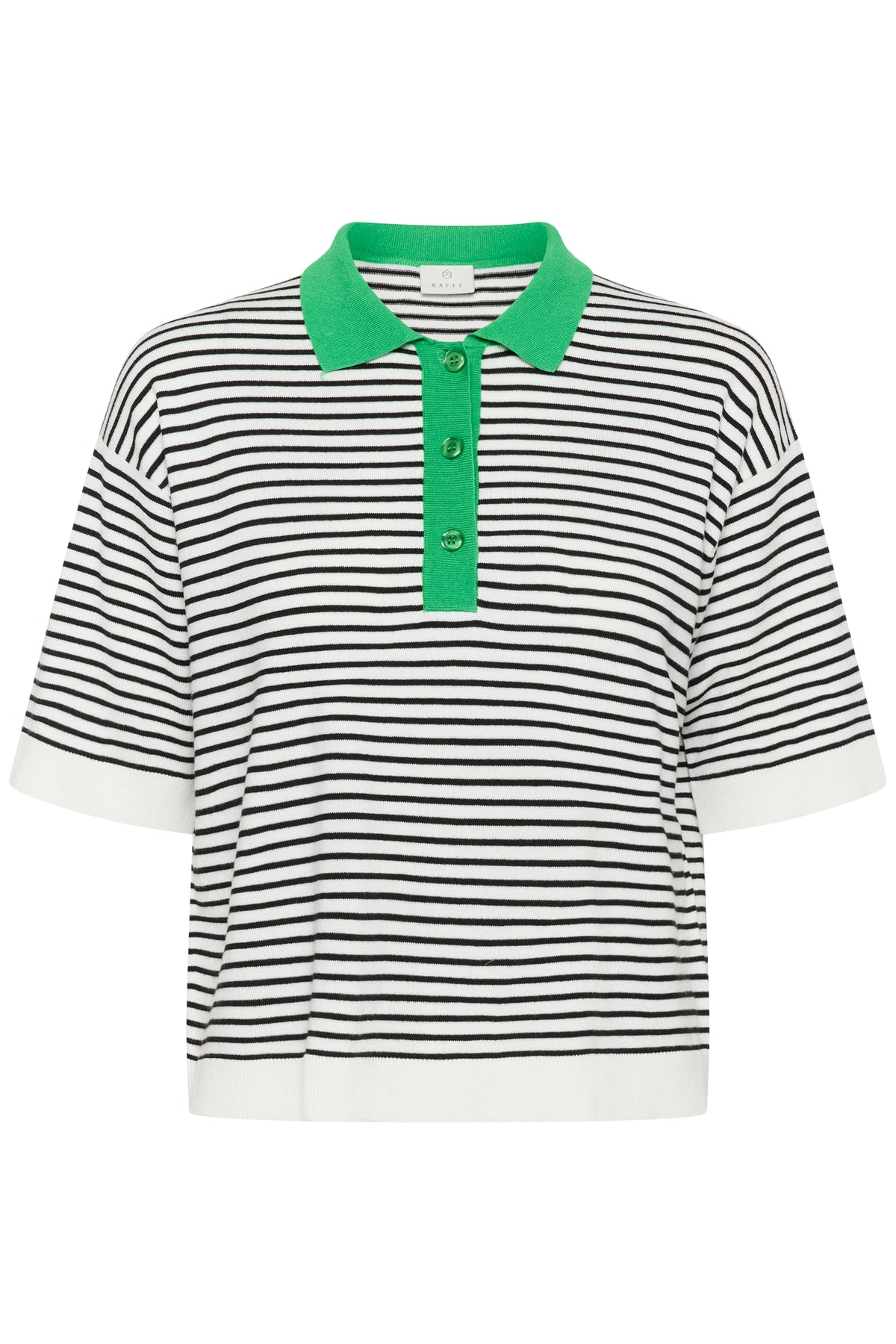 KALIZZA POLO KNIT wit/zwart/groen