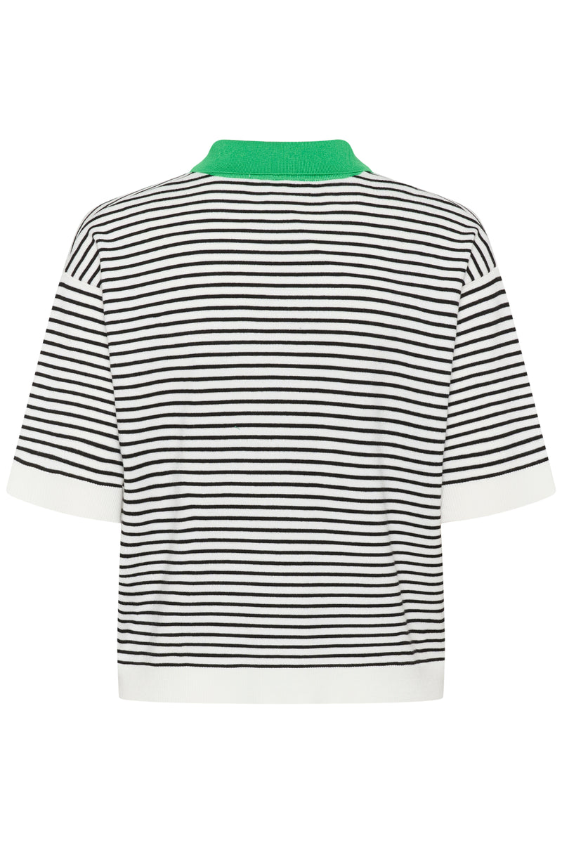 KALIZZA POLO KNIT wit/zwart/groen
