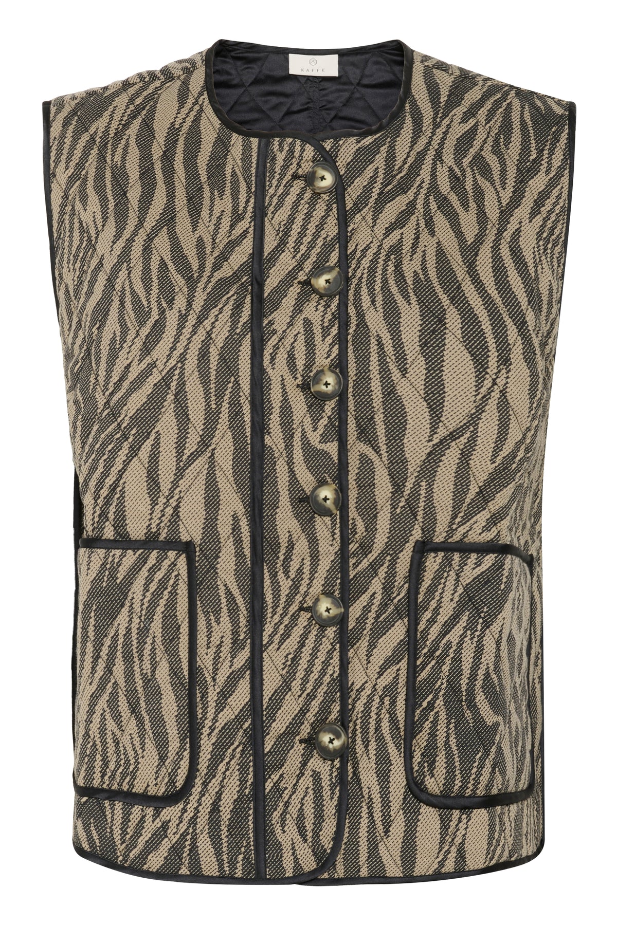 KAKAYLA WAISTCOAT beige/zwart