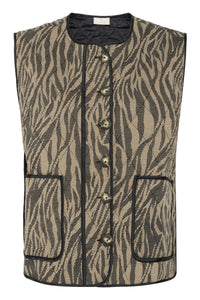 KAKAYLA WAISTCOAT beige/zwart