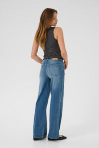 KAARINA JERSEY TOP donker grijs