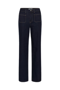 KABROOK HW FIT JEANS dark denim