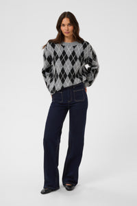 KABROOK HW FIT JEANS dark denim