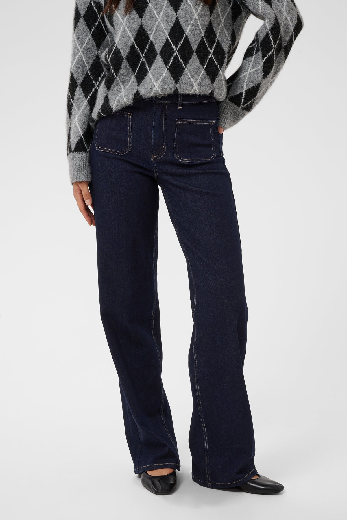 KABROOK HW FIT JEANS dark denim