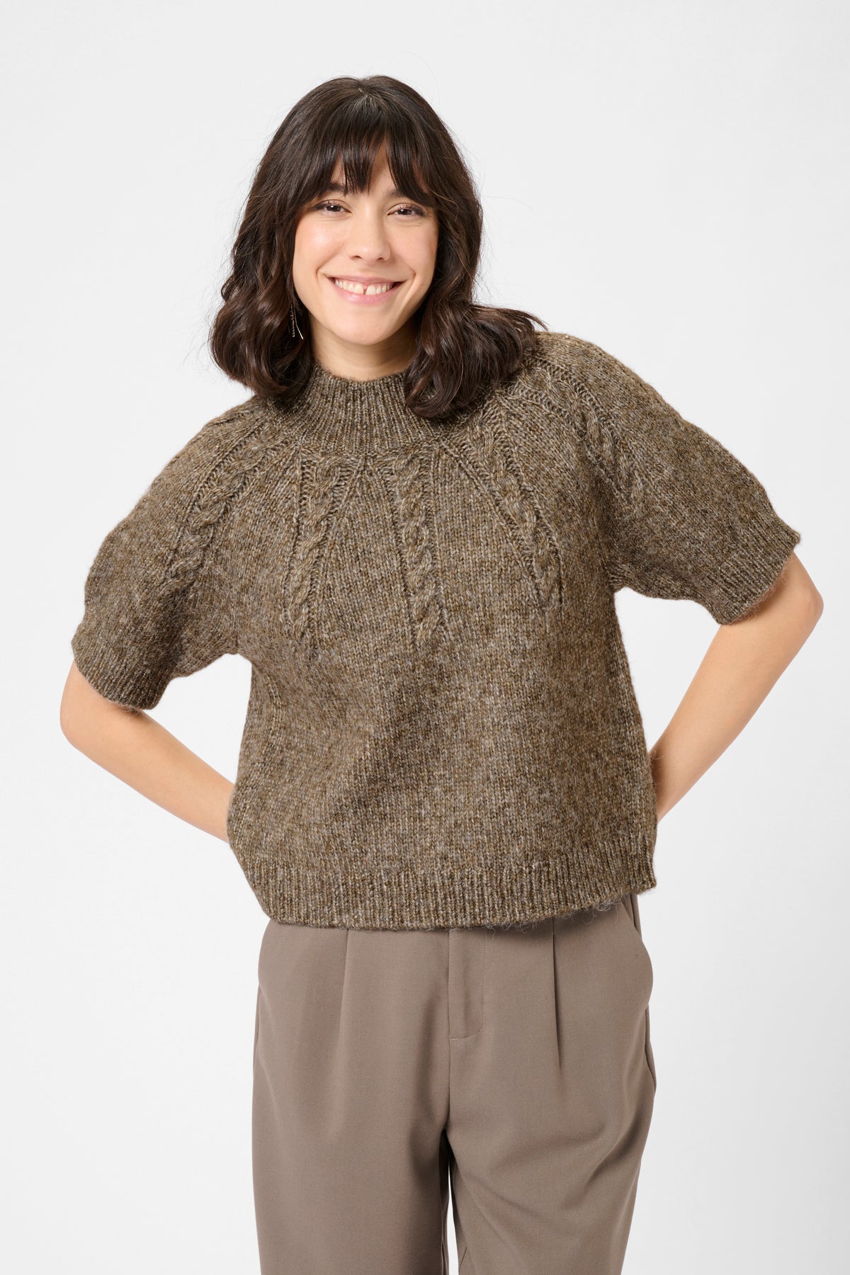 KACUBA PULLOVER grijs/bruin