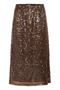 KAZIGGY SEQUIN SKIRT bruin