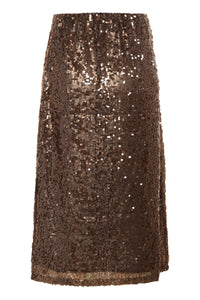 KAZIGGY SEQUIN SKIRT bruin