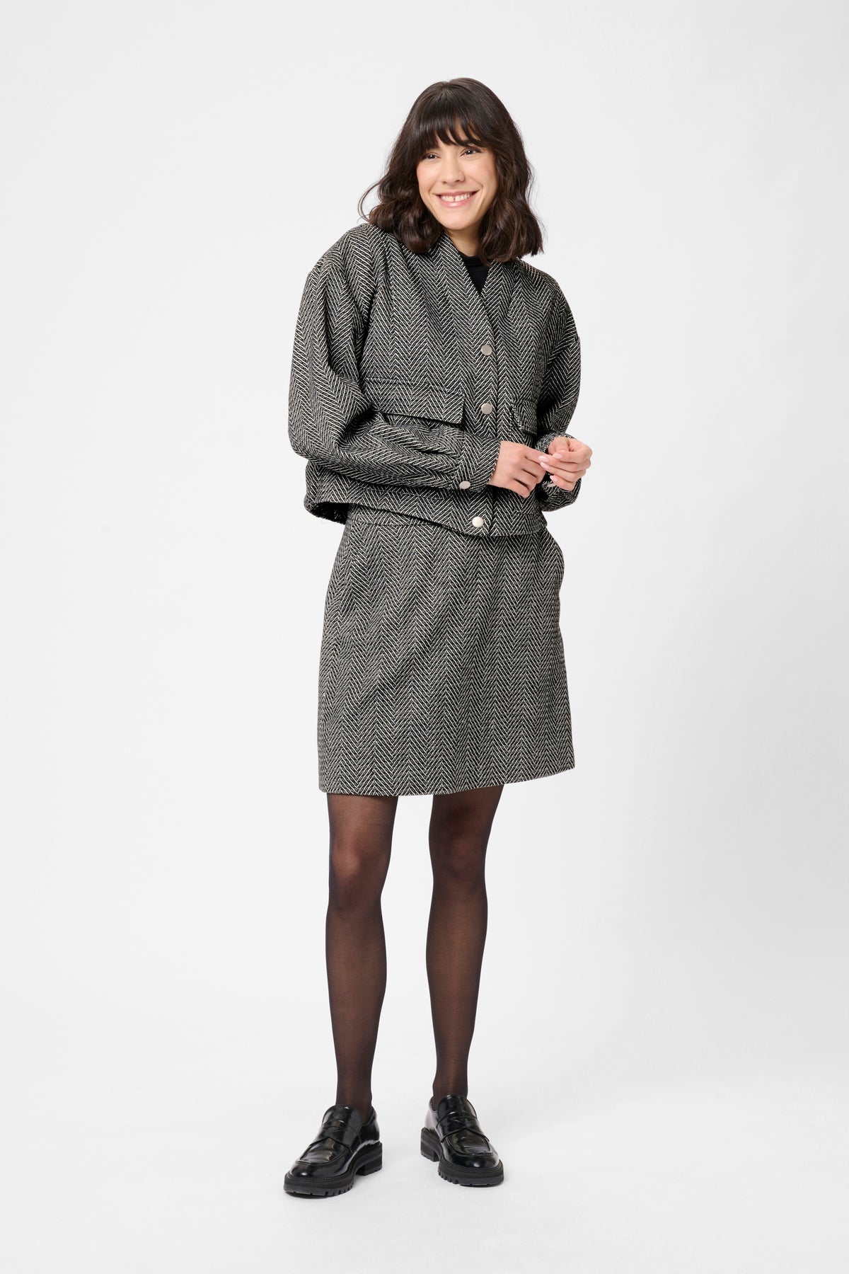 KAVALENTINA JACKET zwart/wit