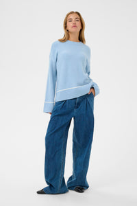 KAJINIE KNIT PULLOVER licht blauw