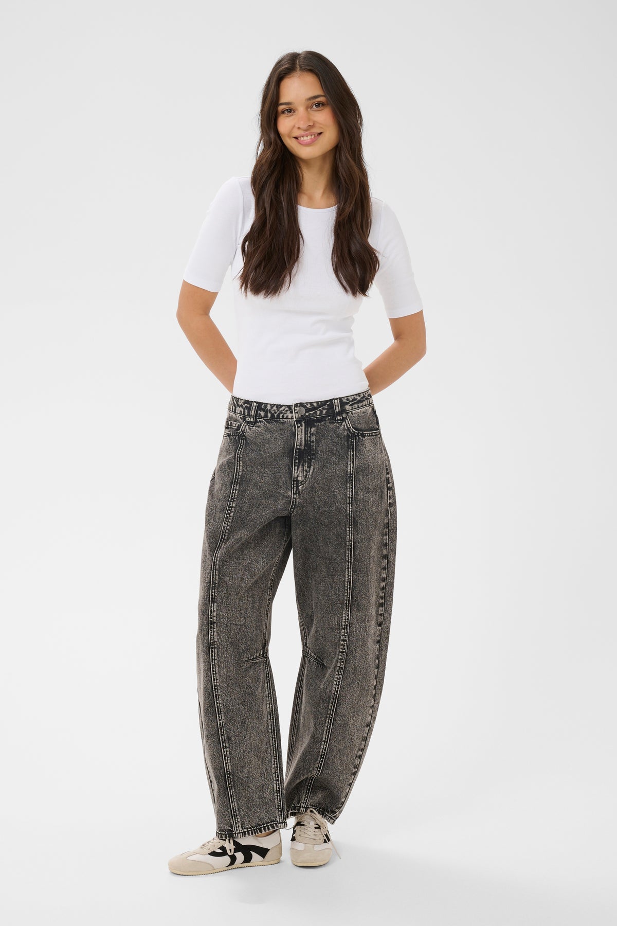 KAROSS HW BARREL JEANS donker grijs