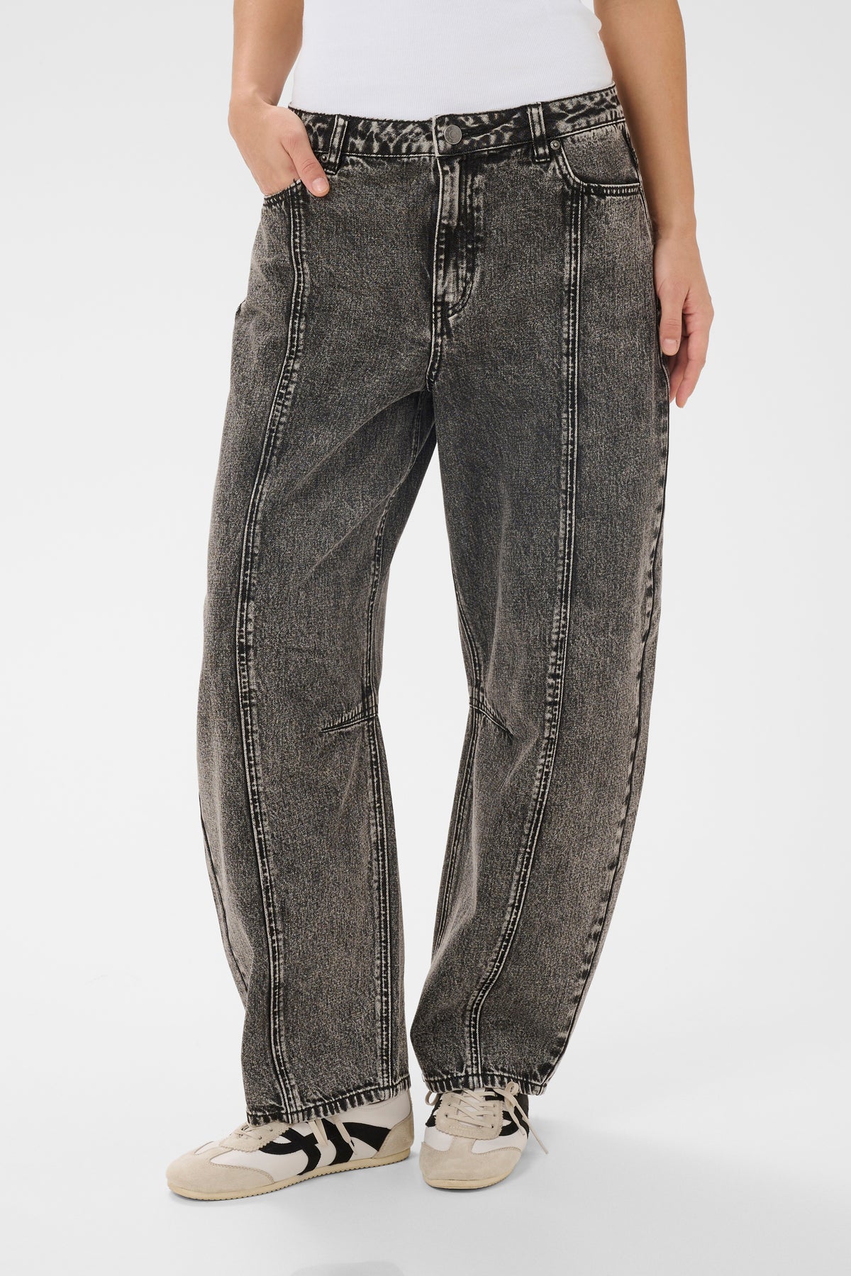 KAROSS HW BARREL JEANS donker grijs