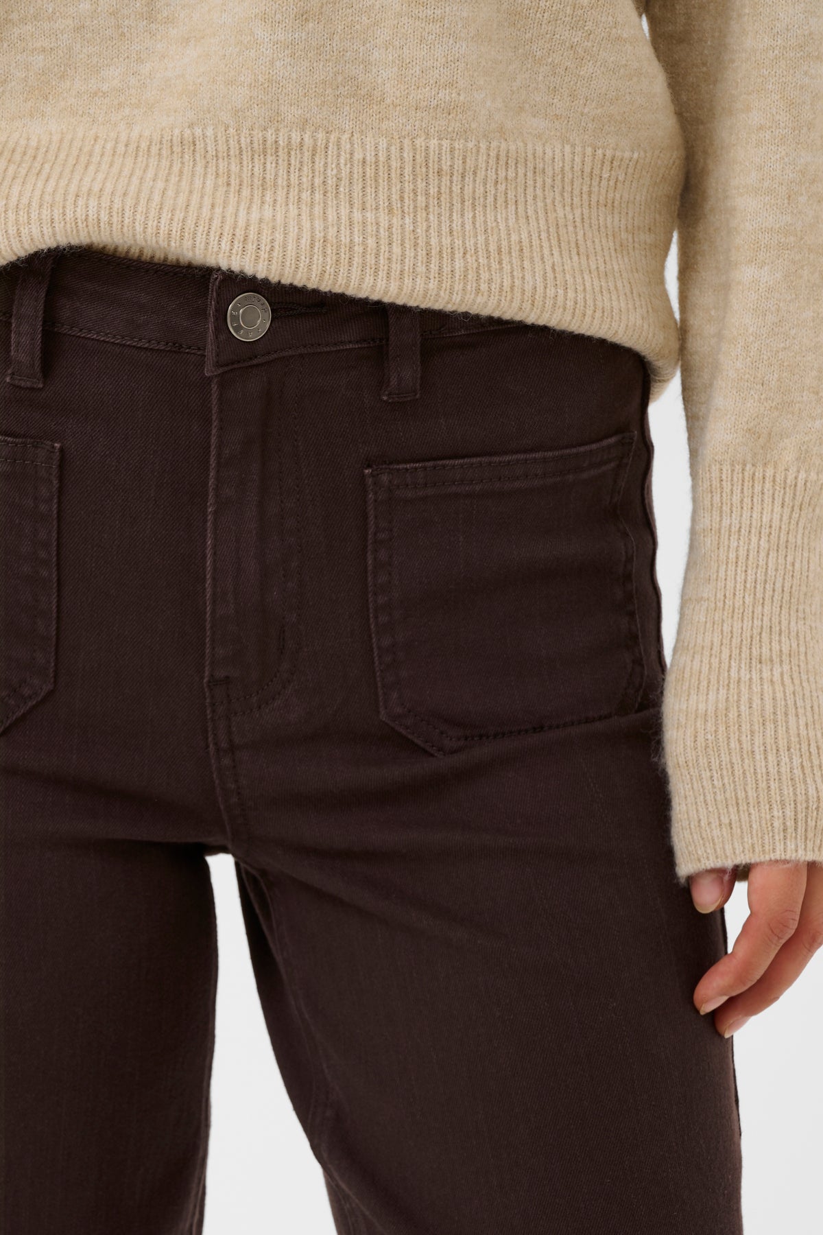 KABROOK HW REG FIT JEANS bruin