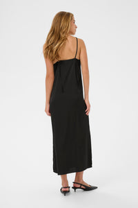KARORY SATEEN DRESS zwart