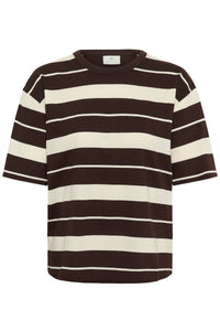 KAWINNY SHIRT streep bruin