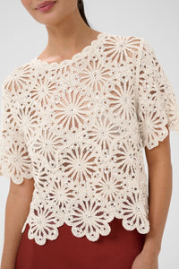 KACALLISTA GLITTER TOP beige