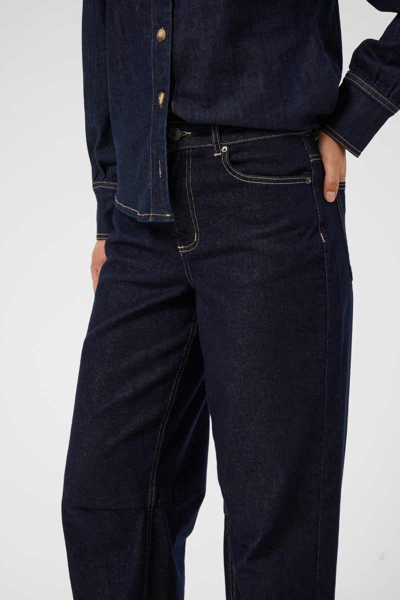 KAGHITA BARREL JEANS dark jeans