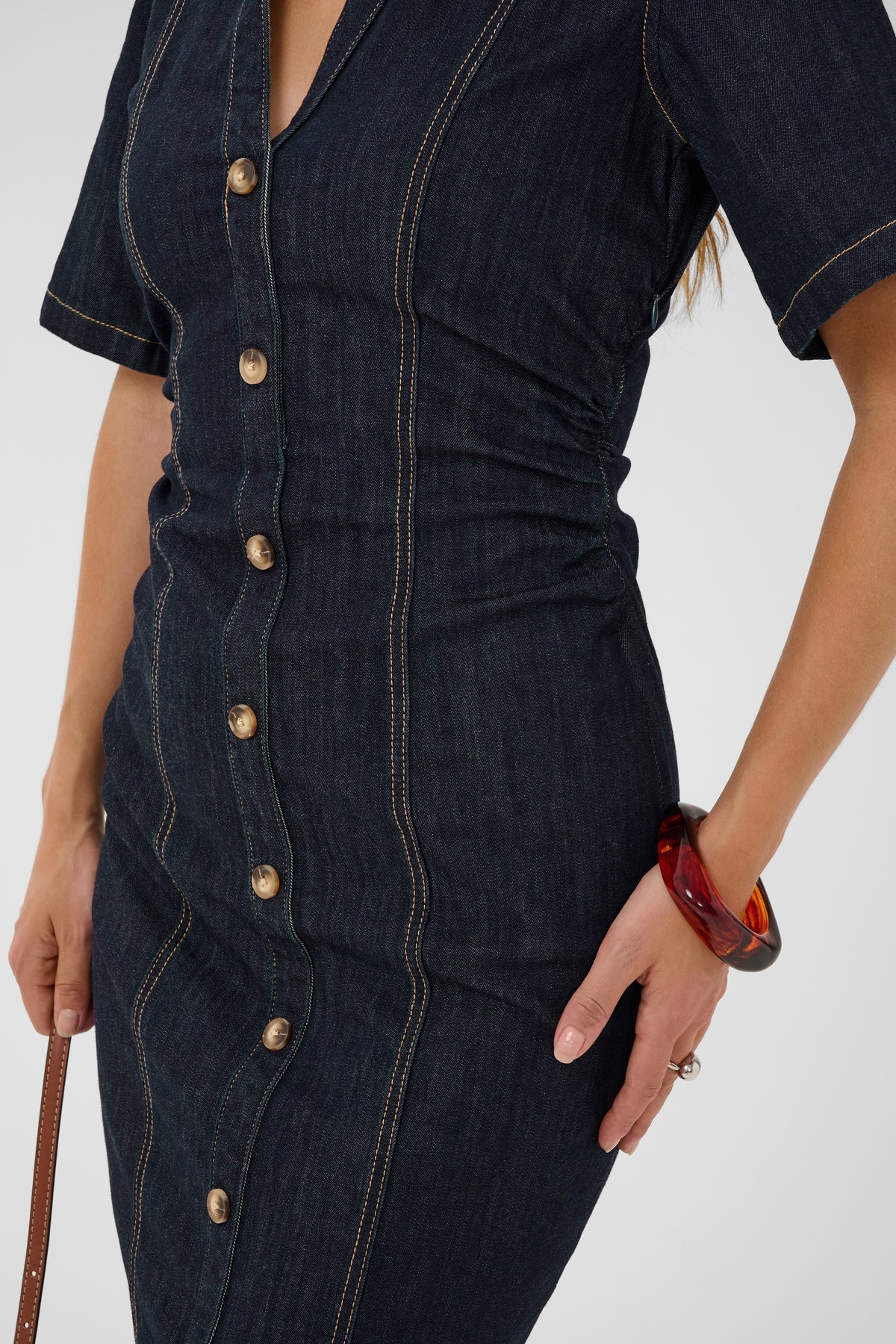 KAMOLLY DENIM DRESS dark jeans