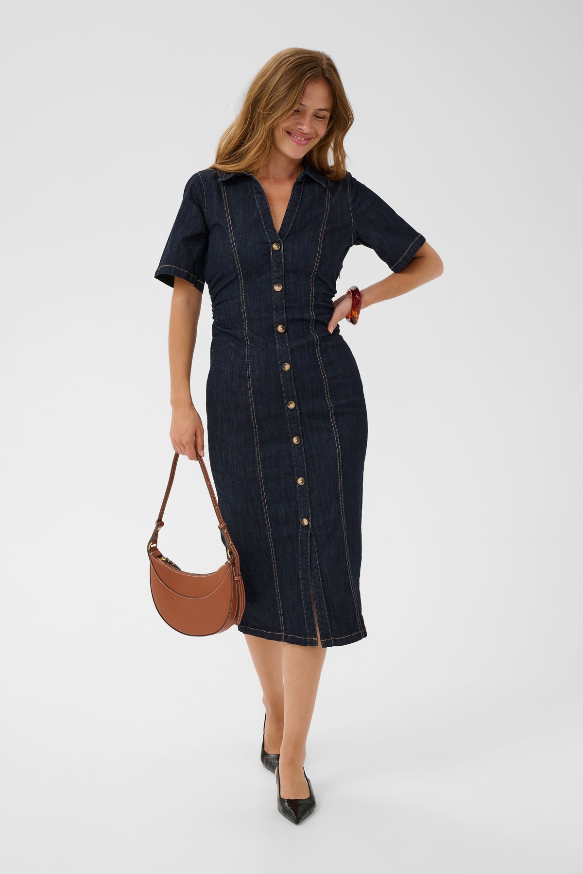 KAMOLLY DENIM DRESS dark jeans