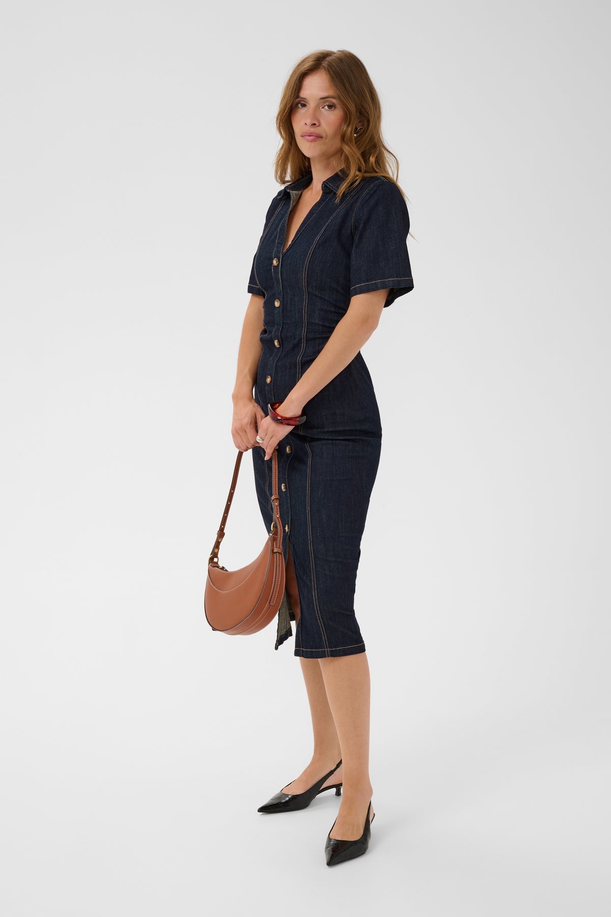 KAMOLLY DENIM DRESS dark jeans