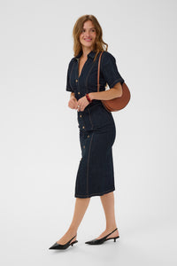 KAMOLLY DENIM DRESS dark jeans