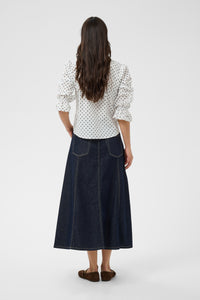 KAMILLY SHIRT zwart/wit dot