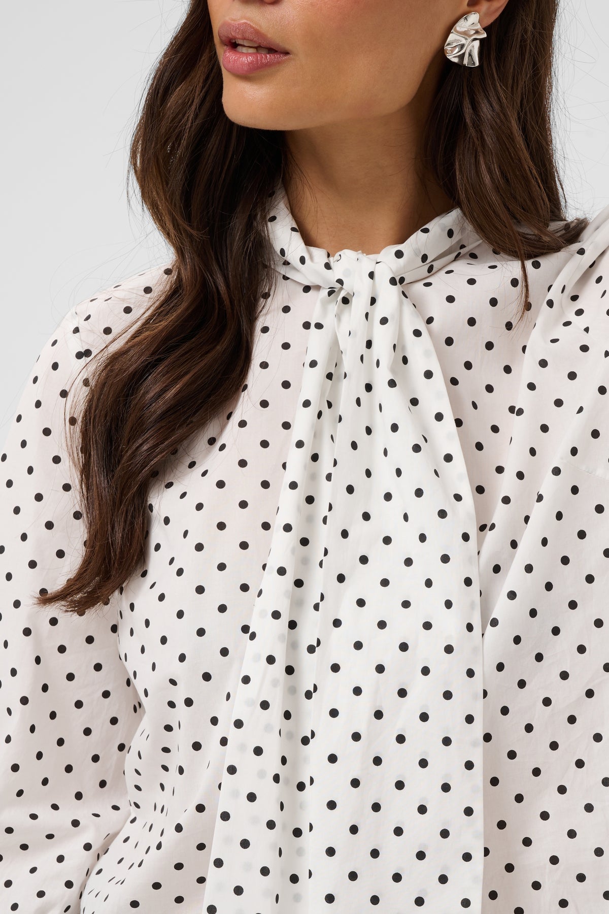 KAMILLY SHIRT zwart/wit dot