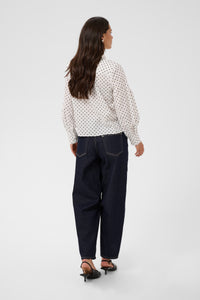 KAMILLY SHIRT zwart/wit dot