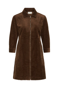KASELLA CORDUROY DRESS bruin