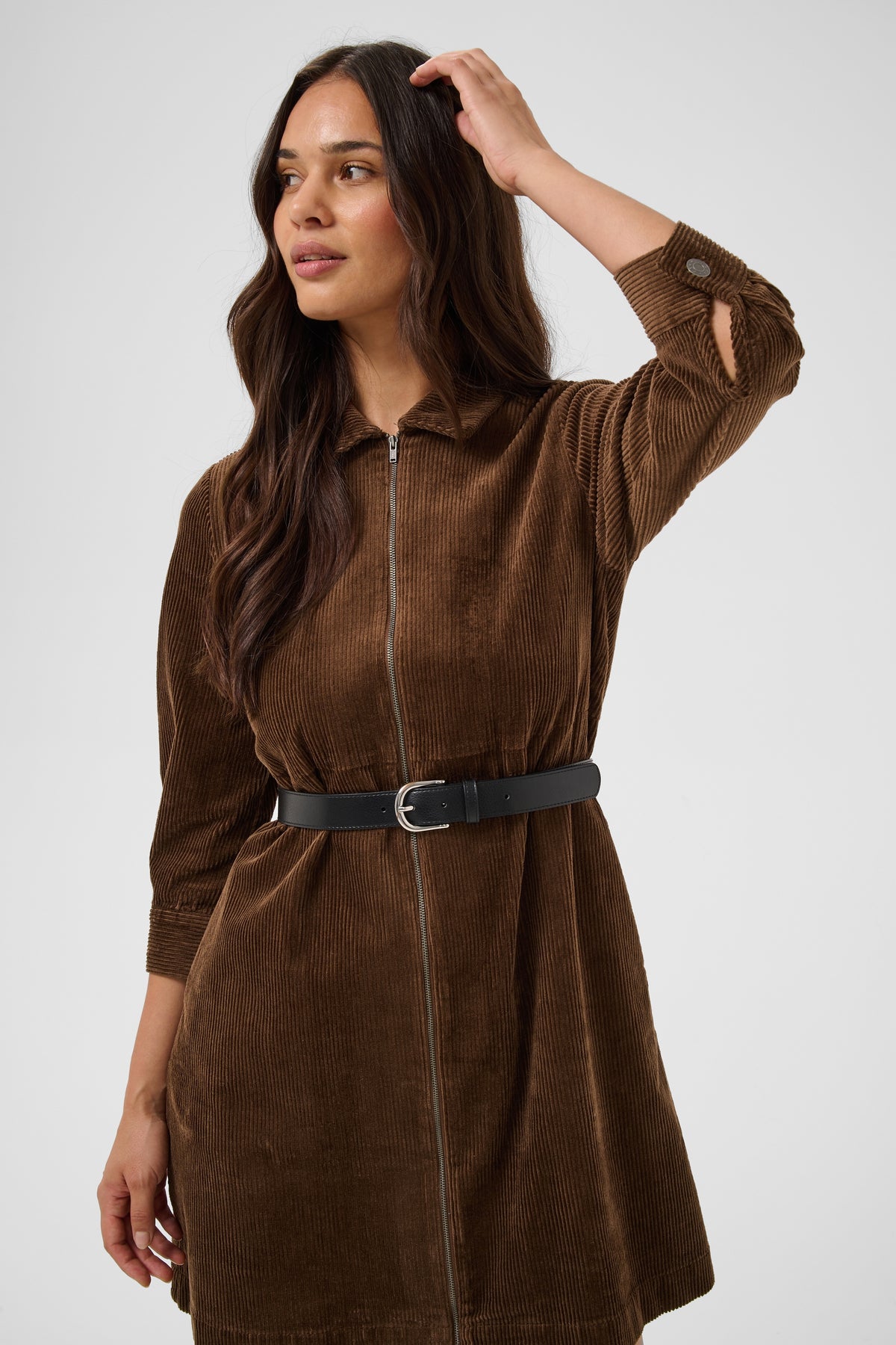 KASELLA CORDUROY DRESS bruin