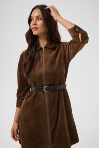 KASELLA CORDUROY DRESS bruin