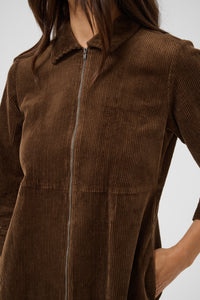 KASELLA CORDUROY DRESS bruin