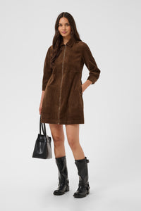 KASELLA CORDUROY DRESS bruin