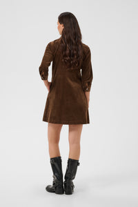 KASELLA CORDUROY DRESS bruin