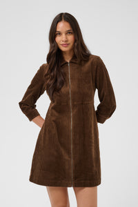KASELLA CORDUROY DRESS bruin