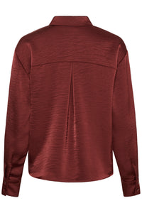 KARORY CROPPED SHIRT bordeaux