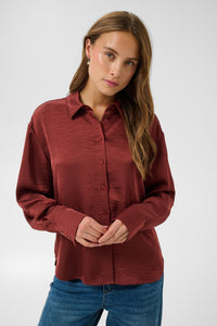 KARORY CROPPED SHIRT bordeaux
