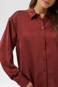 KARORY CROPPED SHIRT bordeaux