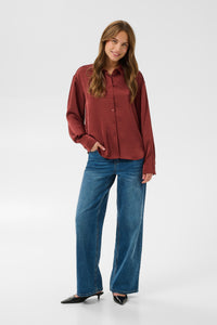 KARORY CROPPED SHIRT bordeaux