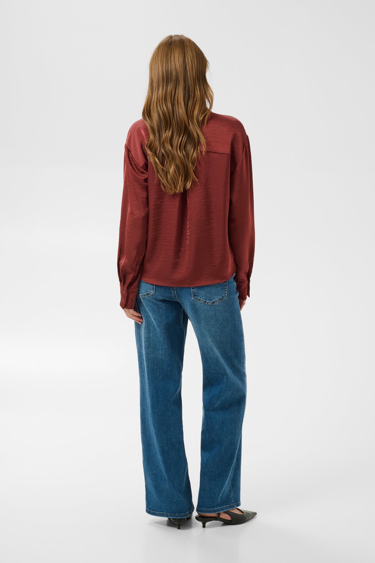 KARORY CROPPED SHIRT bordeaux