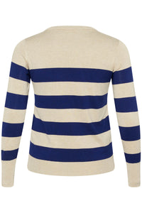 KClizzy Striped Knit Pullover ecru/blauw