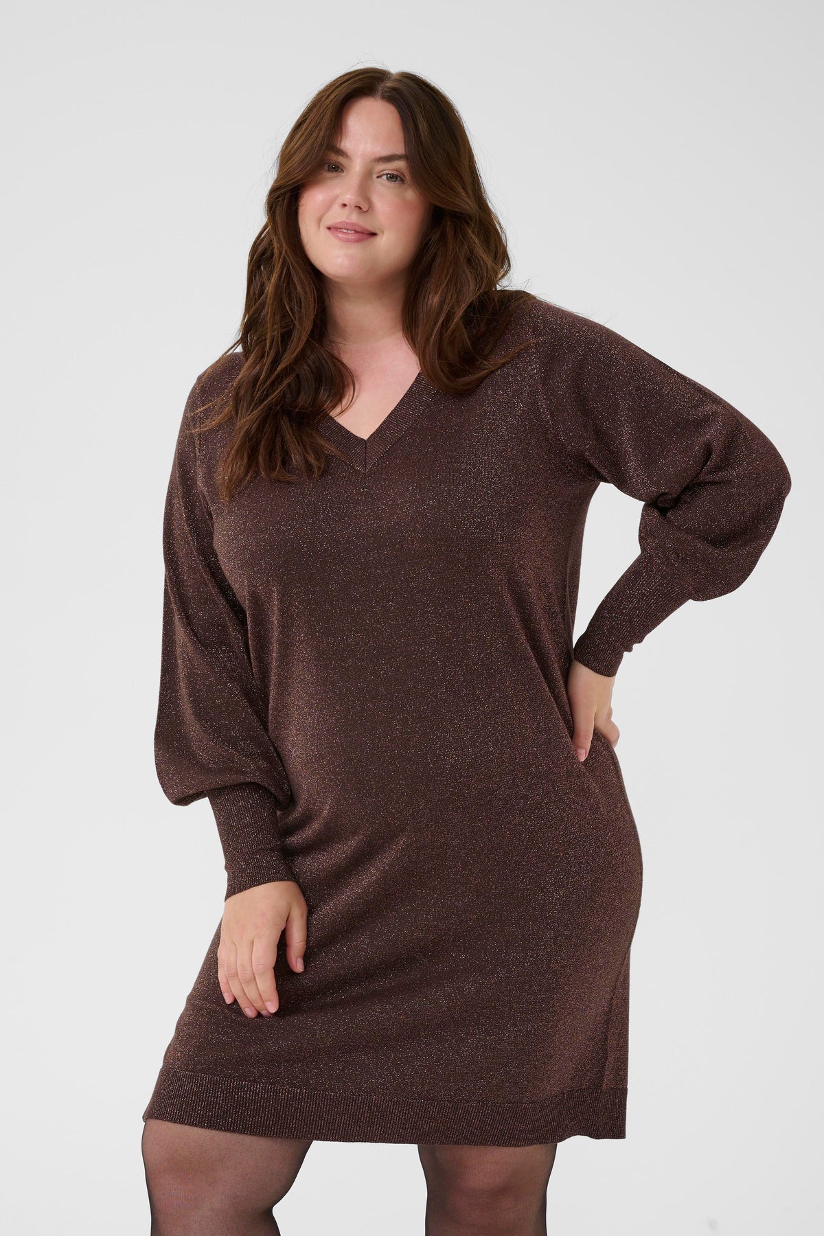 KCREGITTA KNIT DRESS bruin