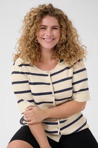 KCMORINA CARDIGAN wit/blauw