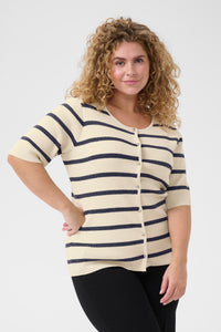 KCMORINA CARDIGAN wit/blauw